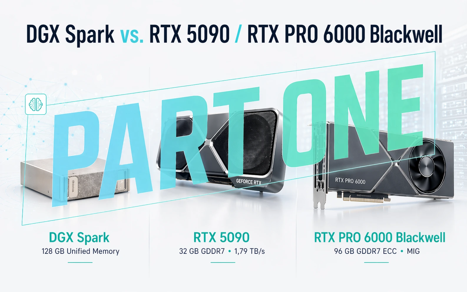 Abstract illustration of DGX Spark and RTX Blackwell