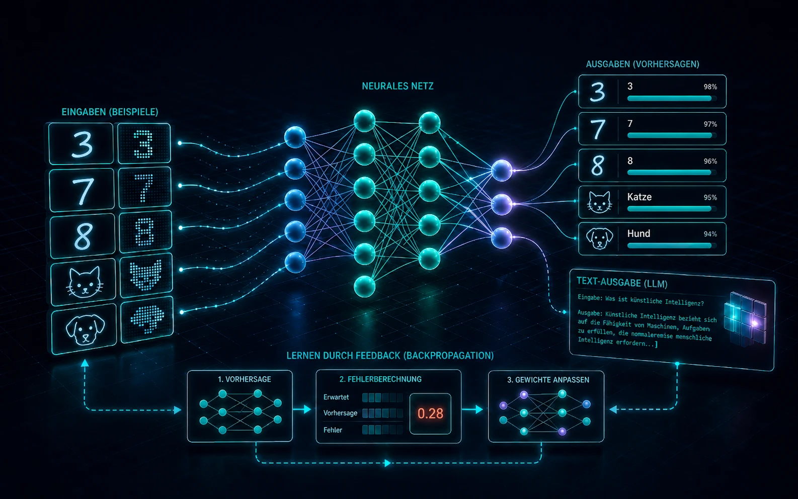 Abstract illustration of a neural network
